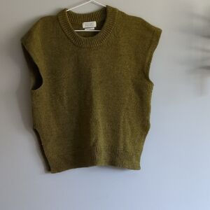TOAST Olive Green Sweater Vest, Sz L